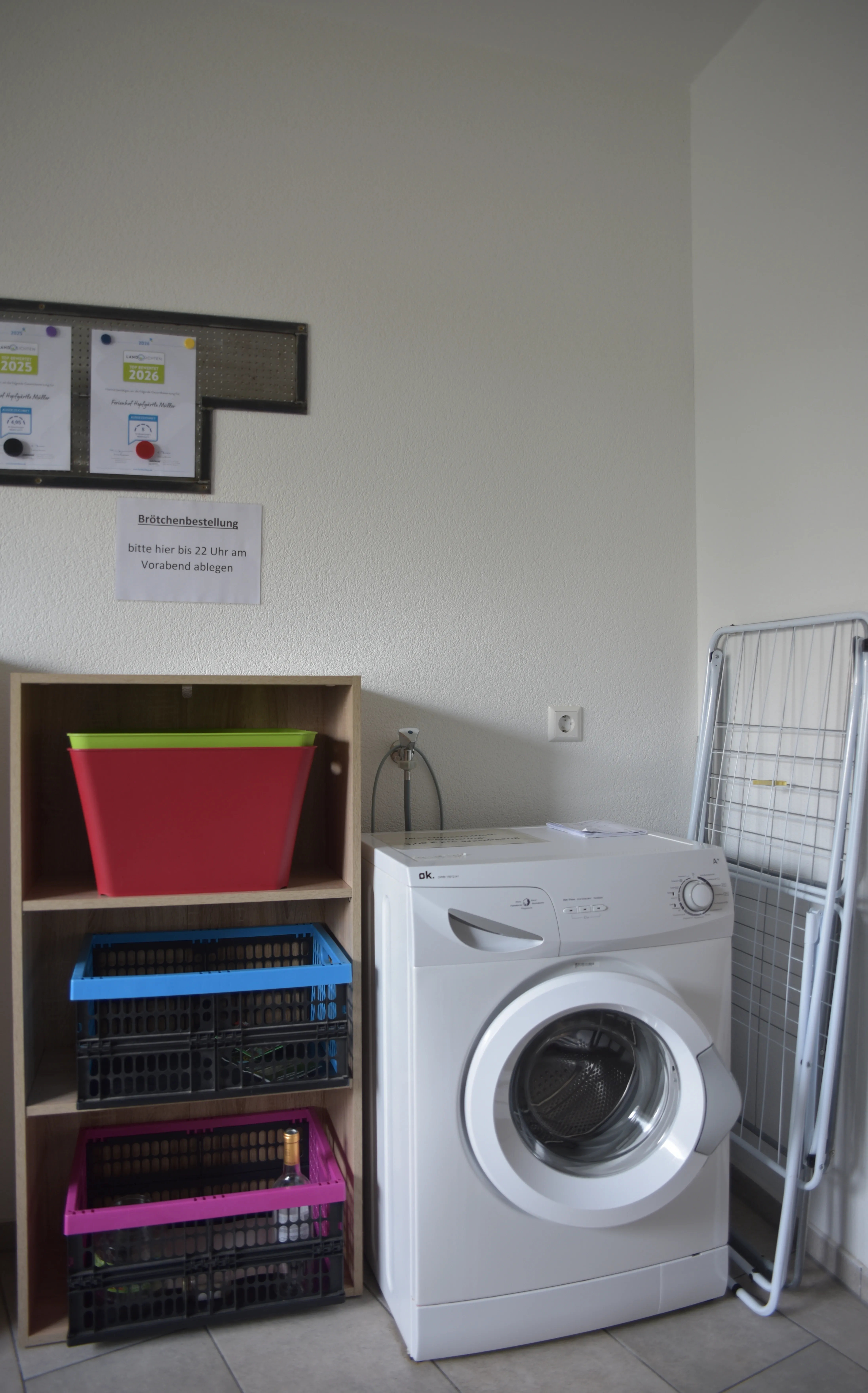 Die Waschmaschine kann gegen eine Gebühr verwendet werden