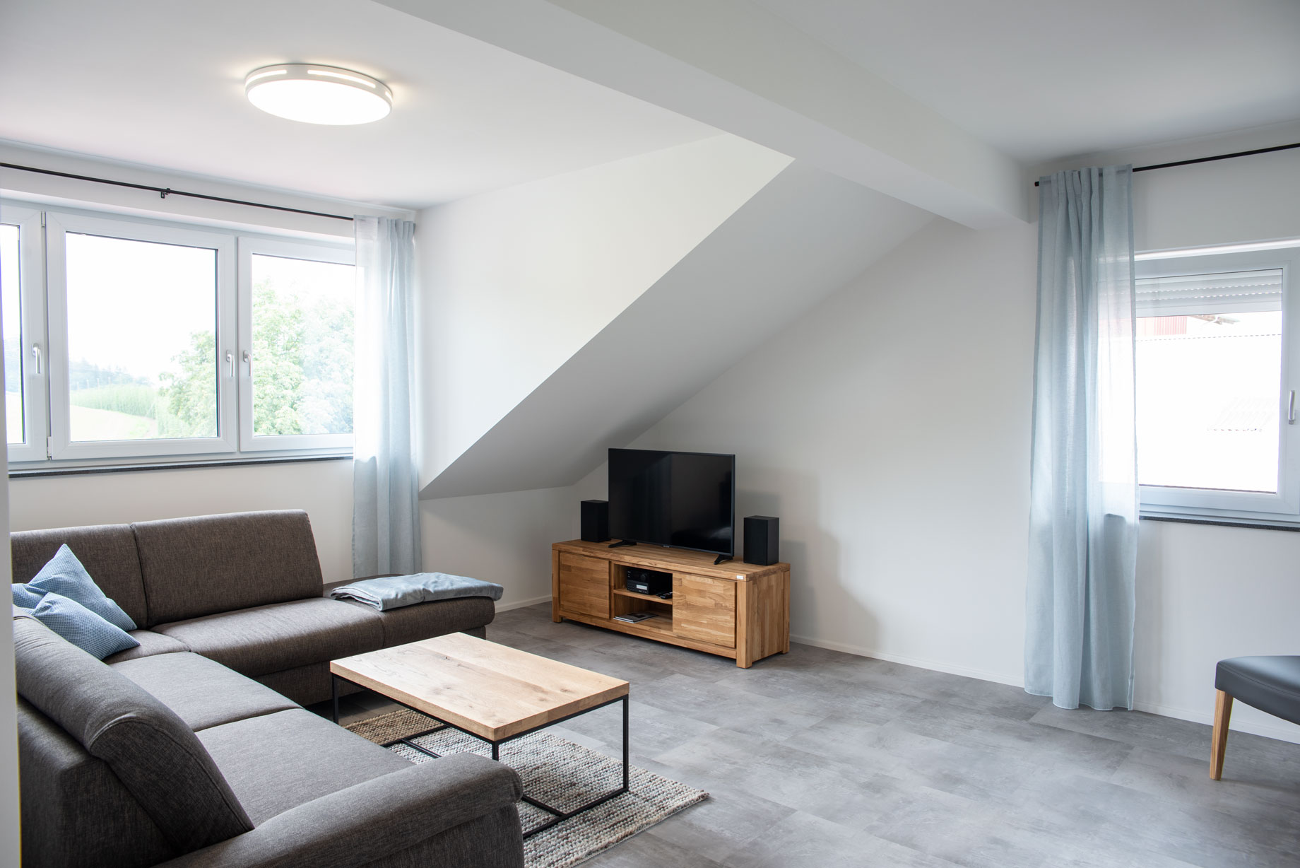 Das Wohnzimmer mit Fernseher Auf'm Traktor